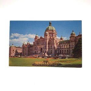 Vintage Postcard Parliament Buildings Victoria BC Legislature Provincial Museum